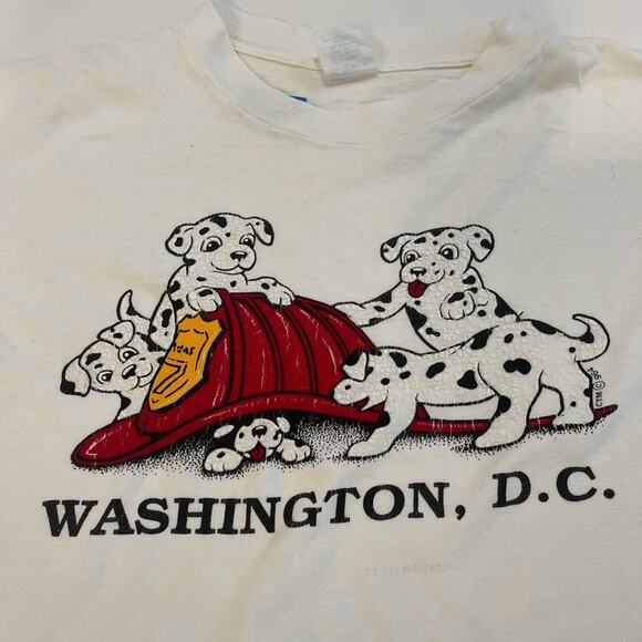 Dalmatians Washington DC T Shirt Streetwear Kidcore Dog Men’s Large Vintage - Picture 2 of 3